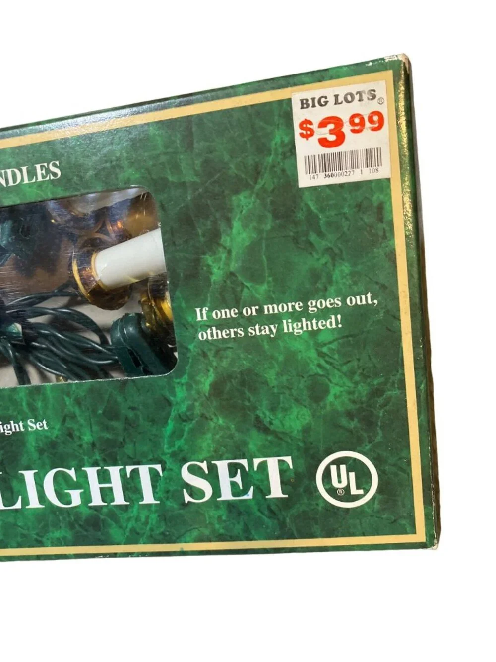 Christmas Candle String Light Set of 15 indoor Clip-on Lights